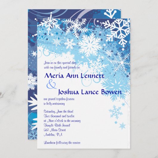 FROZEN SNOWFLAKES Weddenschap Kaart (Voorkant / Achterkant)