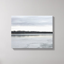 Frozen Sooner Lake Canvas Afdruk