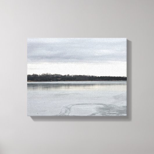 Frozen Sooner Lake Canvas Afdruk (Voorkant)