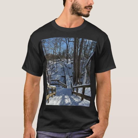 Frozen Steps: Grote Herfsten Winter T-shirt (Voorkant)