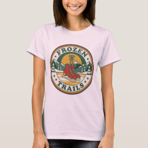 Frozen Trails T-shirt Vintage Schaatsen Kerstmis