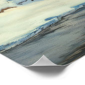 Frozen Waterfall - Impressionisme Stijl Natuur Art Poster (Hoek)