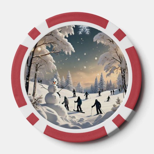 Frozen Waterfall Wonder Poker Chips (Achterkant)