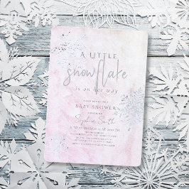 Frozen Winter Silver Sneeuwvlok Meisje Baby shower Kaart