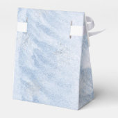 Frozen Winter Silver Snowflake Blue Baby shower Bedankdoosjes (Achterkant)