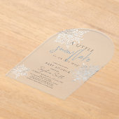 Frozen Winter Silver Snowflake Boy Baby shower Acryl Uitnodigingen (Laagn)