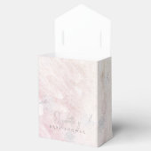 Frozen Winter Silver Snowflake Roze Baby shower Bedankdoosjes (Geopend)