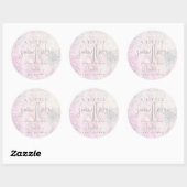 Frozen Winter Silver Snowflake Roze Baby shower Ronde Sticker (Vel)