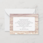 Frozen Winter Snowflake Roze Baby shower Bedankt Notitiekaartje (Achterkant)