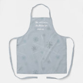 Frozen Winter Vibes - Sneeuwvlokken met Quote Schort (Voorkant)