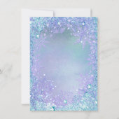 Frozen Winter Wonderland Paarse Blauwgroen Quincea Kaart (Achterkant)
