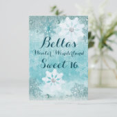 Frozen Winter Wonderland Party Uitnodigingen (Staand voorkant)