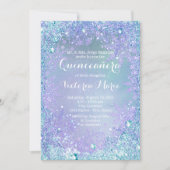 Frozen Winter Wonderland Quinceanera Kaart (Voorkant)