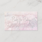 Frozen Winter Zilveren Sneeuwvlok Roze Boek Aanvra Informatiekaartje (Voorkant)