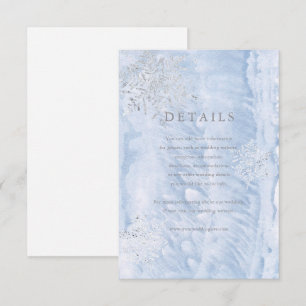 Frozen Winter Zilveren Sneeuwvlokken Details Kaart
