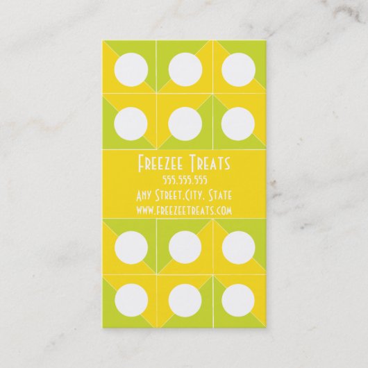 Frozen Yoghurt Loyalty Visitekaartje (Voorkant)