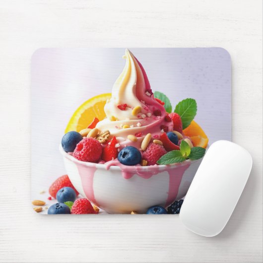 Frozen Yogurt With Fruit and Nuts Muismat (Met muis)