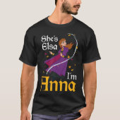 Frozen - Ze is Elsa, ik ben Anna T-shirt (Voorkant)