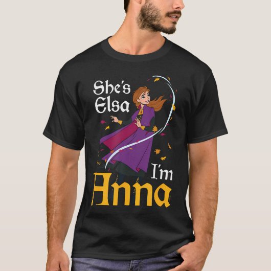 Frozen - Ze is Elsa, ik ben Anna T-shirt (Voorkant)