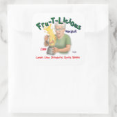 Fru-T-Lekker, Vierkante Sticker (Tas)