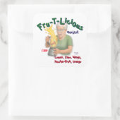 Fru-T-Lekker, Vierkante Sticker (Tas)