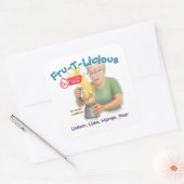 Fru-T-Lekkere Mocktail Vierkante Sticker (Envelop)
