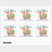 Fru-T-Lekkere Mocktail Vierkante Sticker (Vel)