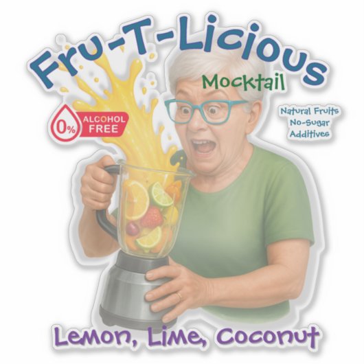 Fru-T-Licious Sticker (Voorkant)