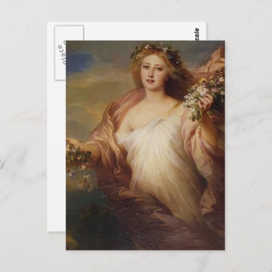 Frubling van Franz Xaver Winterhalter Briefkaart (Voorkant / Achterkant)