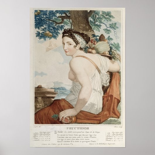 Fructidor twaalfde maand Republikeinse kalender Poster (Voorkant)
