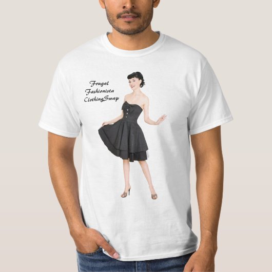 Frugal Fashionista Clothing Swap T-shirt (Voorkant)
