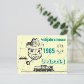 Frühjahrsmesse 1965 Leipzig Werbedesign DDR Briefkaart (Staand voorkant)