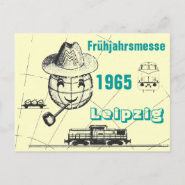 Frühjahrsmesse 1965 Leipzig Werbedesign DDR Briefkaart