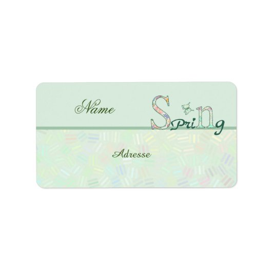 Frühling Adressaufkleber Etiket (Voorkant)