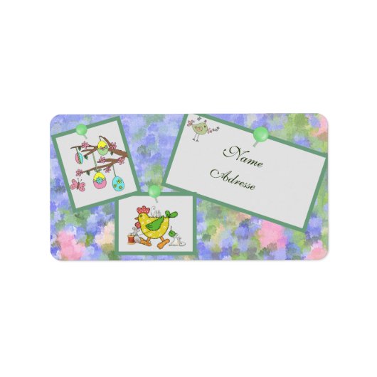 Frühling adressaufkleber etiket (Voorkant)