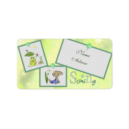 Frühling adressaufkleber etiket