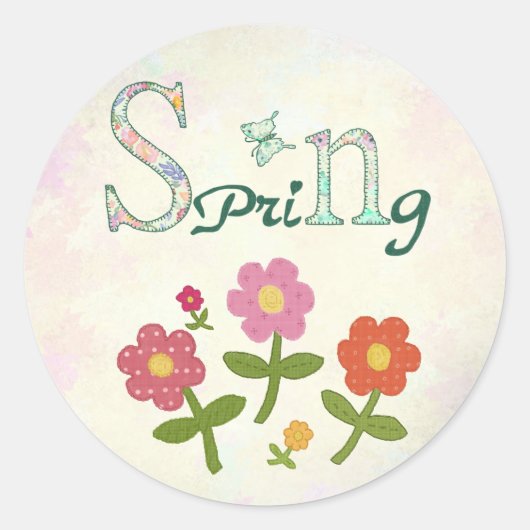Frühling Ronde Sticker (Voorkant)