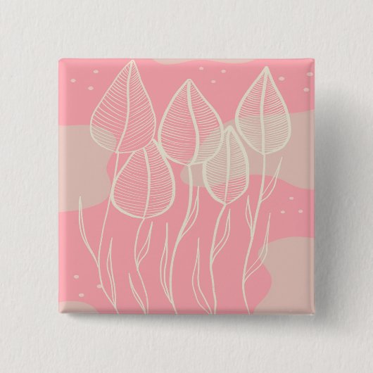 Frühling Vierkante Button 5,1 Cm (Voorkant)