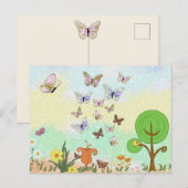 Frühlingsbild Postkarte Briefkaart (Voorkant / Achterkant)