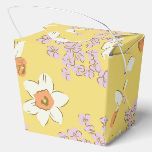 Frühlingsblumen Osterglocke Bedankdoosjes (Achterkant)