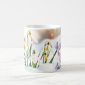 Frühlingserwachen Tasse Schneeglöckchen Krokusse Koffiemok (Center)