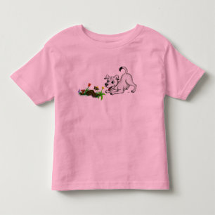 Frühlingserwachen, Welpe mit Schmetterling Kinder Shirts