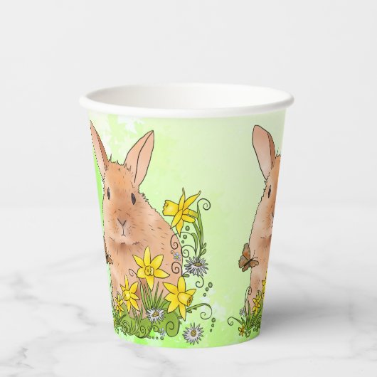 Frühlingshase Papieren Bekers (Voorkant)