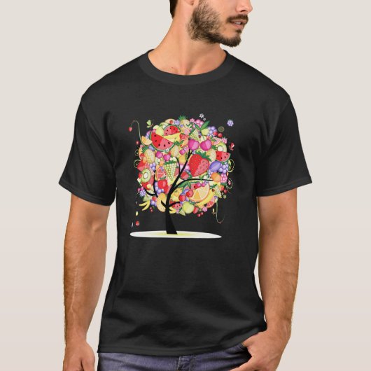 Frui Melon Aardbei Kiwi Druif Sinaasappel Ice Crea T-shirt (Voorkant)