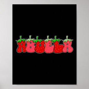 Fruit Aardbei Oma Abuela Halloween Kostuum Poster