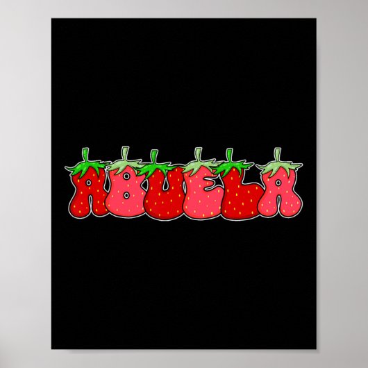 Fruit Aardbei Oma Abuela Halloween Kostuum Poster (Voorkant)