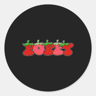 Fruit Aardbei Opa Poppy Halloween Kostuum Ronde Sticker