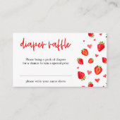 Fruit Aardbei Spring Baby shower Luier Raffle Informatiekaartje (Voorkant)