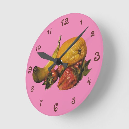 Fruit Acrylwand Ronde Klok (Hoek)