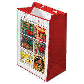 fruit advertentie label rustiek medium cadeauzakje (Voorkant Gekanteld)